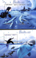 Guinea Bissau 2012 Whales 2 S/s, Mint NH, Nature - Sea Mammals - Guinea-Bissau