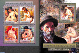 Guinea Bissau 2012 Renoir Paintings 2 S/s, Mint NH, Art - Modern Art (1850-present) - Nude Paintings - Paintings - Guinea-Bissau