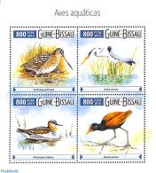 Guinea Bissau 2015 Waterbirds 4v M/s, Mint NH, Nature - Birds - Guinea-Bissau