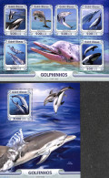 Guinea Bissau 2016 Dolphins 2 S/s, Mint NH, Nature - Sea Mammals - Guinea-Bissau