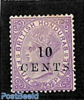 Belize/British Honduras 1888 10c On 4d, Stamp Out Of Set, Unused (hinged) - Britisch-Honduras (...-1970)