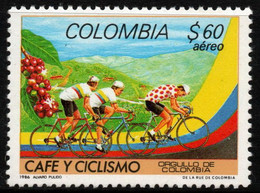 01- KOLUMBIEN - 1986 - MI#:1664 -MNH- COFFEE AND CICLISM - Kolumbien