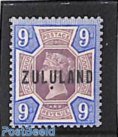 South Africa 1888 Zululand, 9d, Stamp Out Of Set, Unused (hinged) - Nuevos