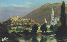 LOURDES - LA BASILIQUE ET LE CHATEAU FORT - Lourdes