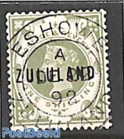 South Africa 1888 1sh, Used, ESHOWE 22 Dec 1892, Used Stamps - Oblitérés