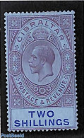 Gibraltar 1912 2Sh, Stamp Out Of Set, Mint NH - Gibilterra