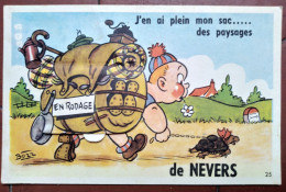 NEVERS - Carte à Système Dépliant 10 Vues - Illustration Bozz - TBE - Mechanical