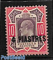 Great Britain 1902 Levant, 4pia, Stamp Out Of Set, Unused (hinged) - Nuevos