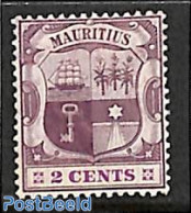 Mauritius 1904 2c, WM Multiple Crown-CA, Stamp Out Of Set, Unused (hinged), History - Transport - Coat Of Arms - Ships.. - Schiffe