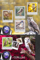 Mozambique 2014 Owls 2 S/s, Mint NH, Nature - Birds - Birds Of Prey - Owls - Mozambique