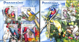 Mozambique 2013 Parrots 2 S/s, Mint NH, Nature - Birds - Parrots - Mozambique