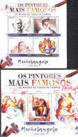Mozambique 2016 Michelangelo 2 S/s, Mint NH, Art - Michelangelo - Paintings - Sculpture - Beeldhouwkunst