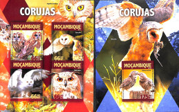 Mozambique 2016 Owls 2 S/s, Mint NH, Nature - Birds - Birds Of Prey - Owls - Mozambique