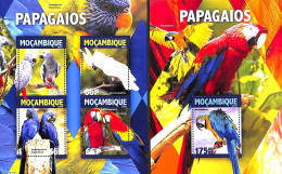 Mozambique 2016 Parrots 2 S/s, Mint NH, Nature - Birds - Parrots - Mozambique