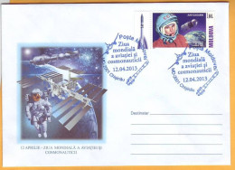 2013 Moldova Moldavie Moldau  Cosmonautics Day  Special Cancellations. Space. Gagarin - Moldawien (Moldau)