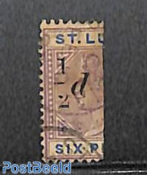 Saint Lucia 1891 1/2d On 6d, Used, Used Stamps - St.Lucia (1979-...)