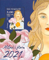Bosnia Herzegovina - Croatic Adm. 2021 Flowers & Myths S/s, Mint NH, Nature - Flowers & Plants - Art - Fairytales - Contes, Fables & Légendes