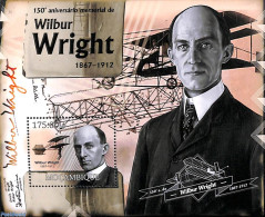Mozambique 2012 Wilbur Wright S/s, Mint NH, Science - Transport - Inventors - Aircraft & Aviation - Aviones