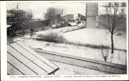 CPA Paris, Überschwemmung, Januar 1910, Überflutete Innenhöfe Im Bercy-Viertel - Andere & Zonder Classificatie