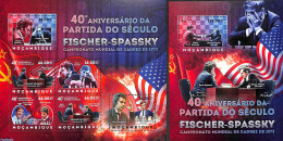 Mozambique 2012 Fischer-Spassky 2 S/s, Mint NH, Sport - Chess - Ajedrez