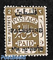 Palestinian Terr. 1920 2p, Stamp Out Of Set, Unused (hinged) - Palestina
