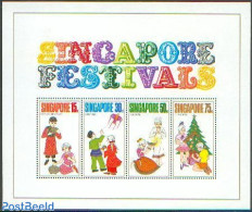 Singapore 1971 Singapore Festival S/s, Unused (hinged), Religion - Various - Christmas - Folklore - Kerstmis