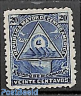 Nicaragua 1898 20c, Without WM, Stamp Out Of Set, Unused (hinged) - Nicaragua