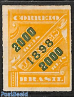 Brazil 1898 2000R On 1000R, Goldyellow, Stamp Out Of Set, Unused (hinged) - Nuovi