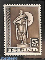 Iceland 1943 5Kr, Perf. 11.5, Stamp Out Of Set, Mint NH - Unused Stamps