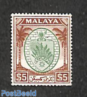 Malaysia 1949 Negri Sembilan, $5, Stamp Out Of Set, Unused (hinged) - Altri & Non Classificati