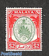 Malaysia 1949 Negri Sembilan, $2, Stamp Out Of Set, Unused (hinged), History - Coat Of Arms - Other & Unclassified