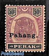 Malaysia 1898 Pahang, 50c, Stamp Out Of Set, Without Gum, Unused (hinged), Nature - Cat Family - Other & Unclassified