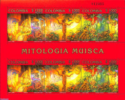 Colombia 1998 Mythology M/s, Mint NH, Art - Fairytales - Fairy Tales, Popular Stories & Legends