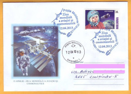 2013 Moldova Moldavie Moldau  Cosmonautics Day  Special Cancellations. Space. Gagarin - Moldova