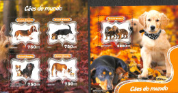 Guinea Bissau 2014 Dogs 2 S/s, Mint NH, Nature - Dogs - Guinea-Bissau