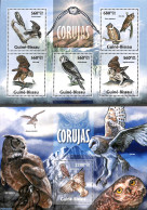 Guinea Bissau 2013 Owls 2 S/s, Mint NH, Nature - Birds - Birds Of Prey - Owls - Guinée-Bissau