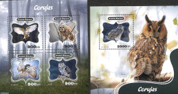 Guinea Bissau 2014 Owls 2 S/s, Mint NH, Nature - Birds - Birds Of Prey - Owls - Guinea-Bissau