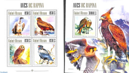 Guinea Bissau 2013 Birds Of Prey 2 S/s, Mint NH, Nature - Birds - Birds Of Prey - Owls - Guinée-Bissau