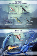 Guinea Bissau 2013 Prehistoric Ocean Animals 2 S/s, Mint NH, Nature - Prehistoric Animals - Preistorici