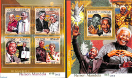 Guinea Bissau 2016 Nelson Mandela 2 S/s, Mint NH, History - Religion - Nobel Prize Winners - Politicians - Pope - Nels.. - Nobel Prize Laureates