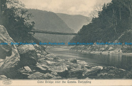 R032447 Cane Bridge Over The Teesta. Darjeeling - World