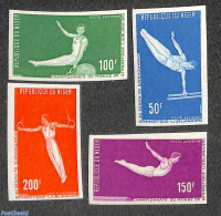 Niger 1970 World Gymnastics Championships 4v, Imperforated, Mint NH, Sport - Gymnastics - Gymnastik