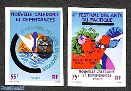 New Caledonia 1985 Art Festival 2v, Imperforated, Mint NH - Ongebruikt