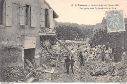 Catastrophe Du 7 Juin 1904 - Vue Prise Près Le Moulin De La Ville - Le 115ème R.I Sécurise Une Maison Qui S'effondre Cpa - Mamers