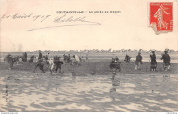 COUTAINVILLE (50) - La Pêche Au Lançon - Éditions A. Jolivet - 1909 - Cpa - Otros & Sin Clasificación