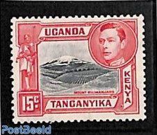 East Africa 1938 15c, Perf. 13.25, Stamp Out Of Set, Unused (hinged), Sport - Mountains & Mountain Climbing - Escalada