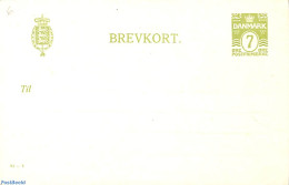 Denmark 1925 Postcard 7o, 81-Y, Unused Postal Stationary - Storia Postale