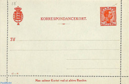 Denmark 1926 Card Letter 20o, Unused Postal Stationary - Covers & Documents