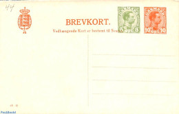 Denmark 1921 Reply Paid Postcard  5+10o/5+10o, Unused Postal Stationary - Lettres & Documents