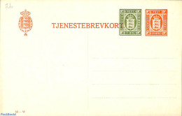 Denmark 1920 On Service Postcard 5o+10o, Unused Postal Stationary - Cartas & Documentos